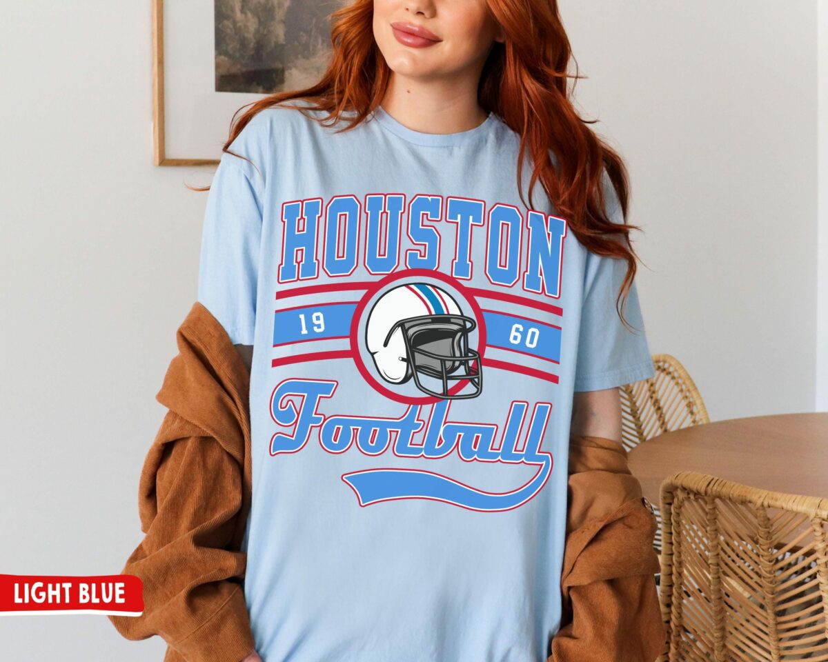 Vintage Houston Football Crewneck Sweatshirt T Shirt Houston T Shirt Houston Football Game Day Houston Fans Gift 2