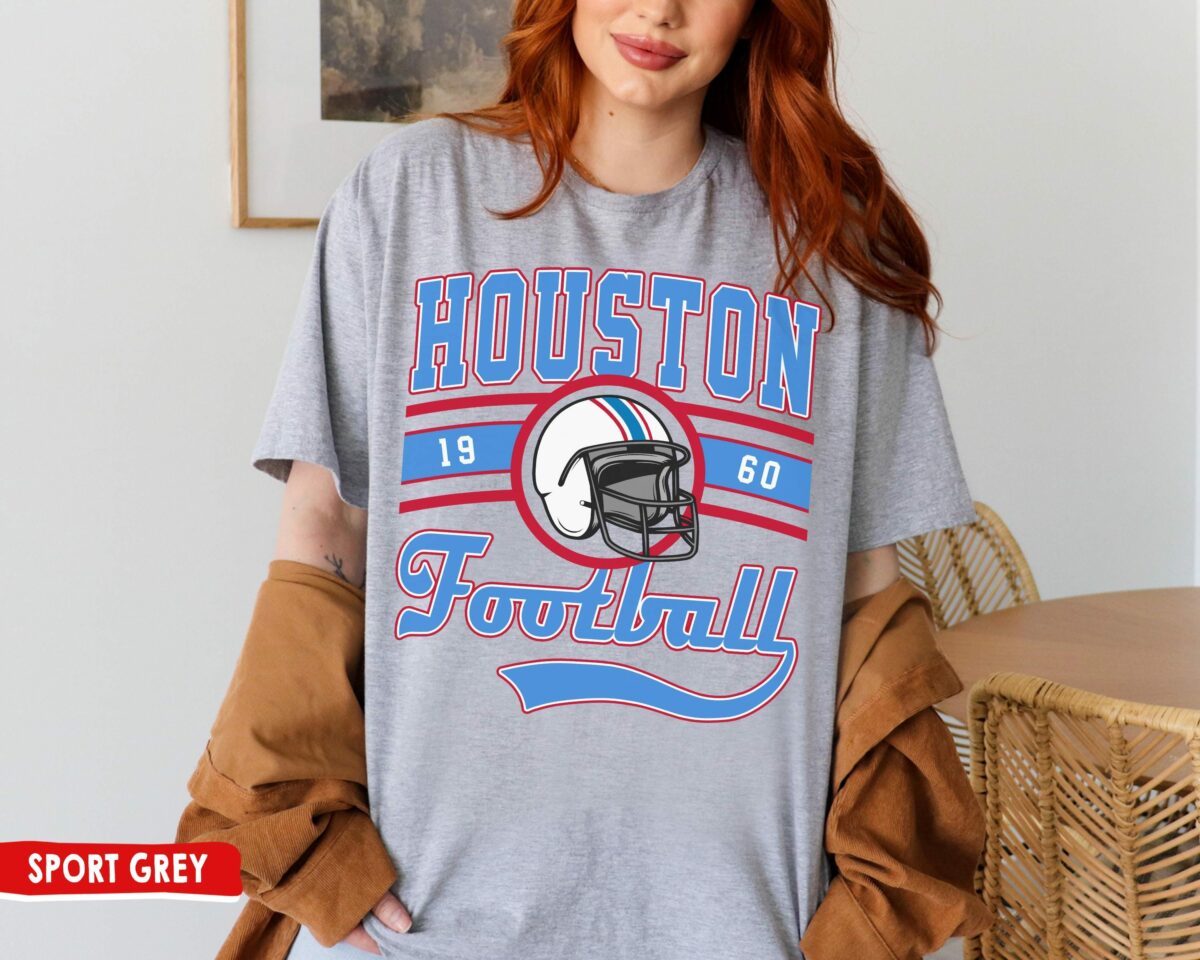 Vintage Houston Football Crewneck Sweatshirt T Shirt Houston T Shirt Houston Football Game Day Houston Fans Gift 4