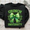 Grinchmas Coquette Bow PNG Green Fur Png Christmas Season Png Green Guy PNG Christmas Png Retro Christmas Shirt Design PNG File 2