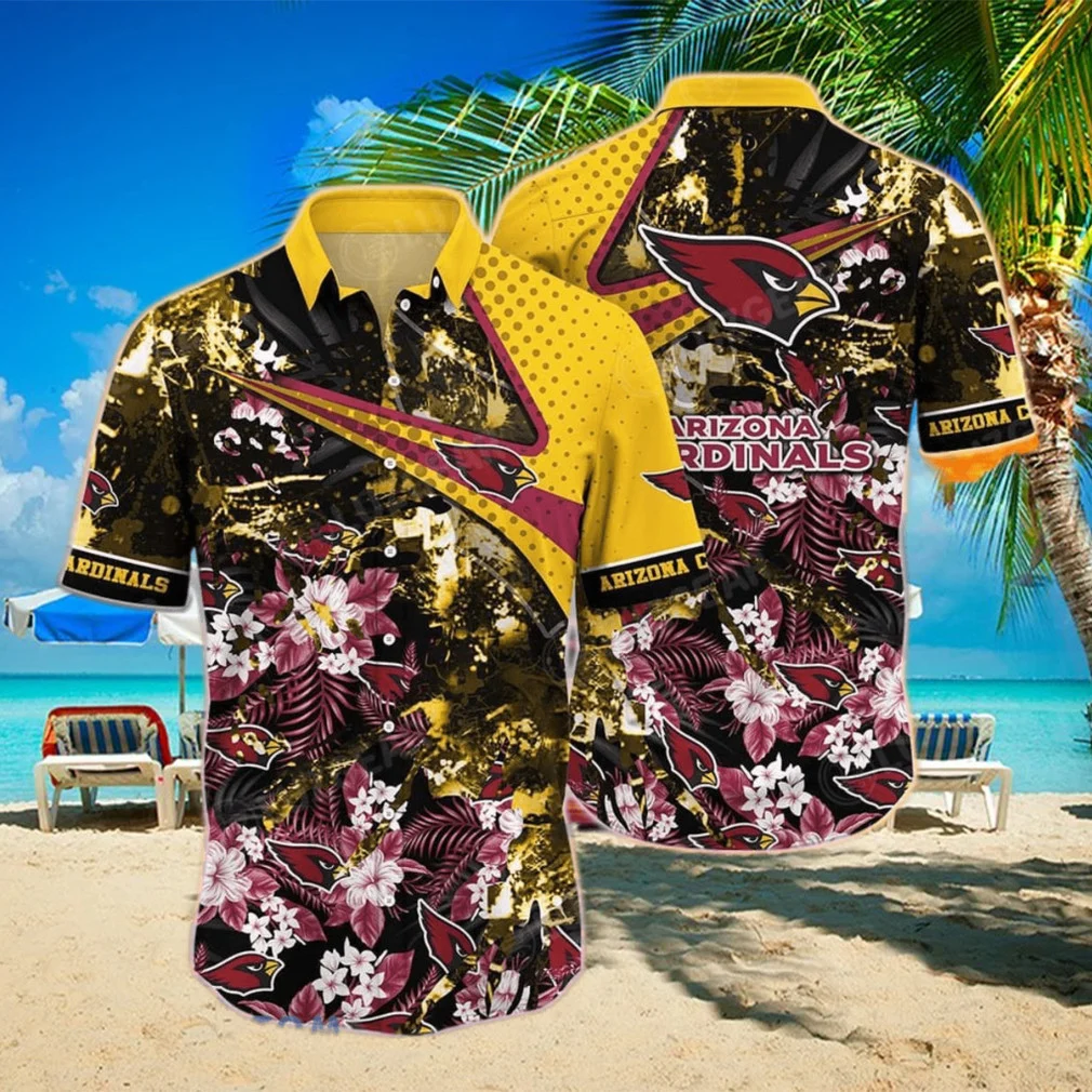 arizona cardinals floral blitz hawaiian shirt veh06