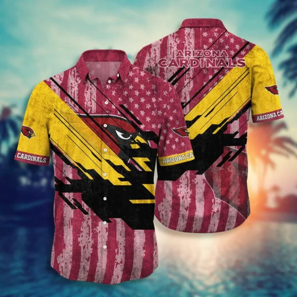 arizona cardinals patriotic rush hawaiian shirt