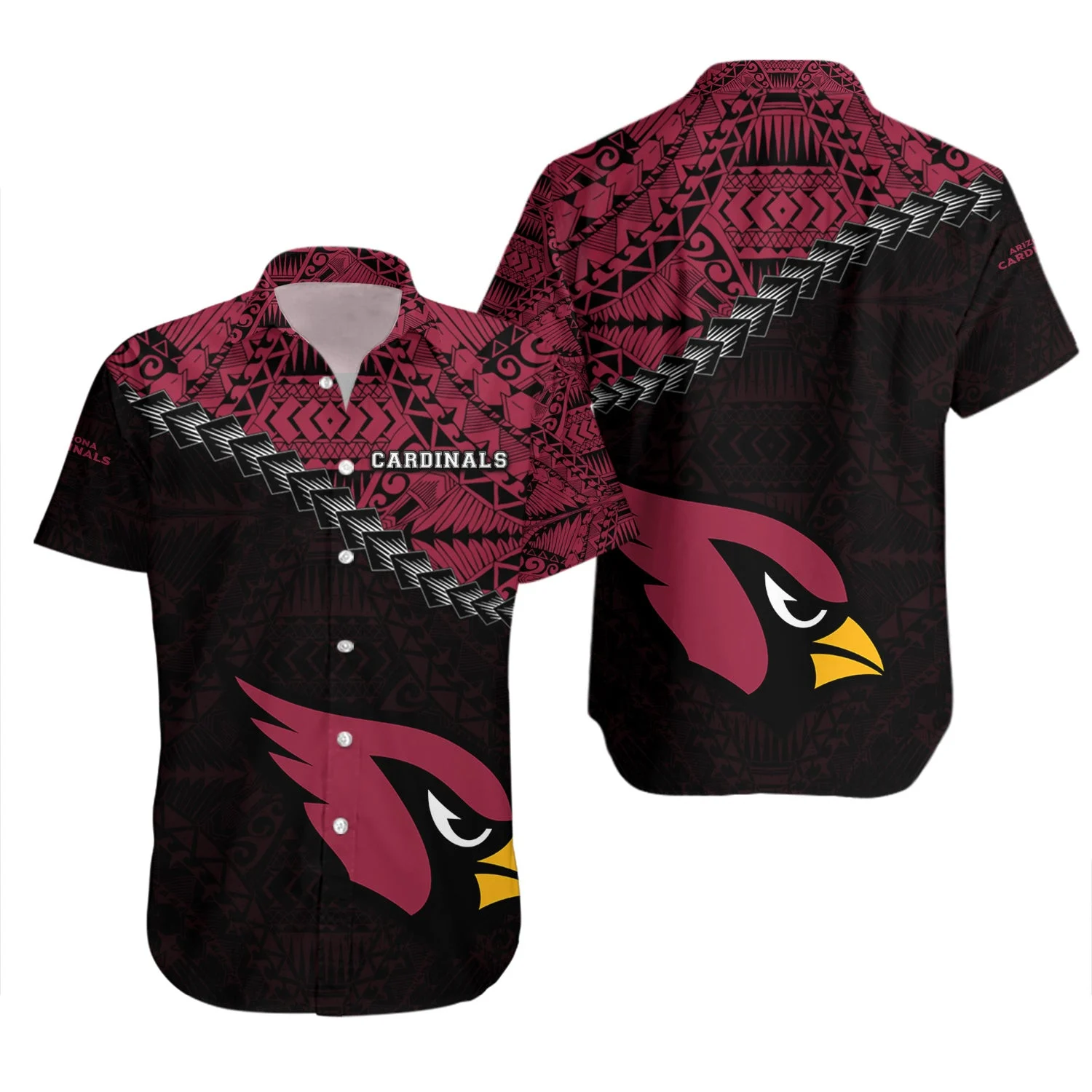 arizona cardinals tribal legacy hawaiian shirt z10nq