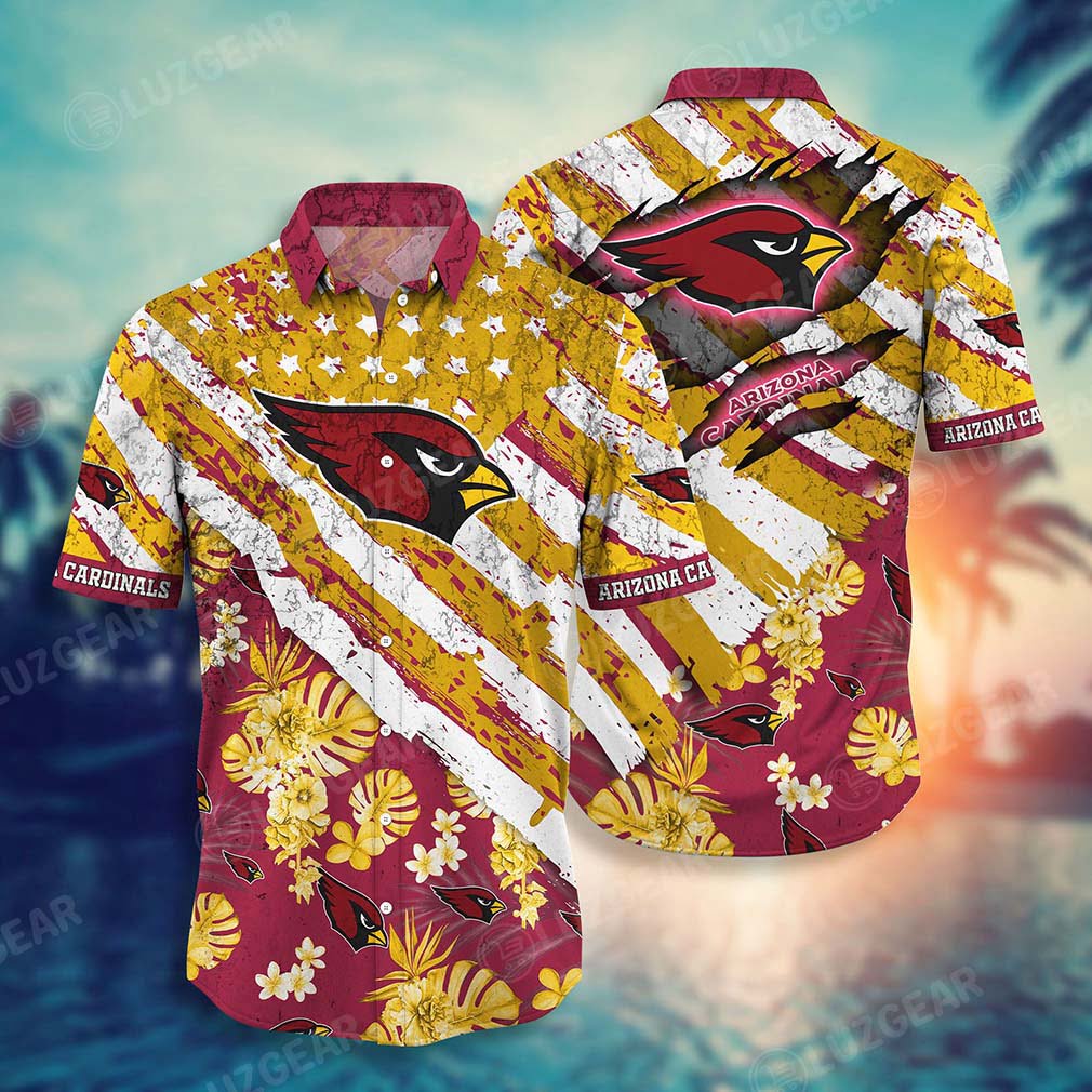 arizona cardinals tropical stripes hawaiian shirt b7d69