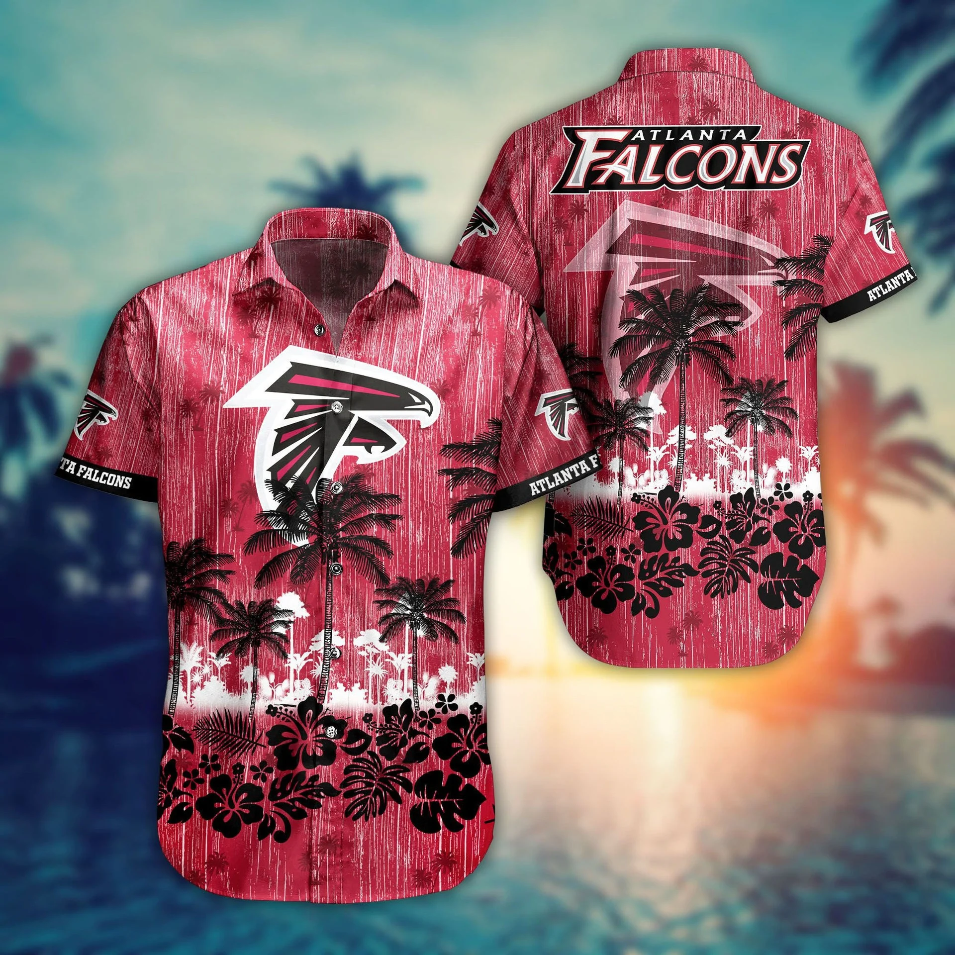 atlanta falcons palm paradise hawaiian shirt cdvbl