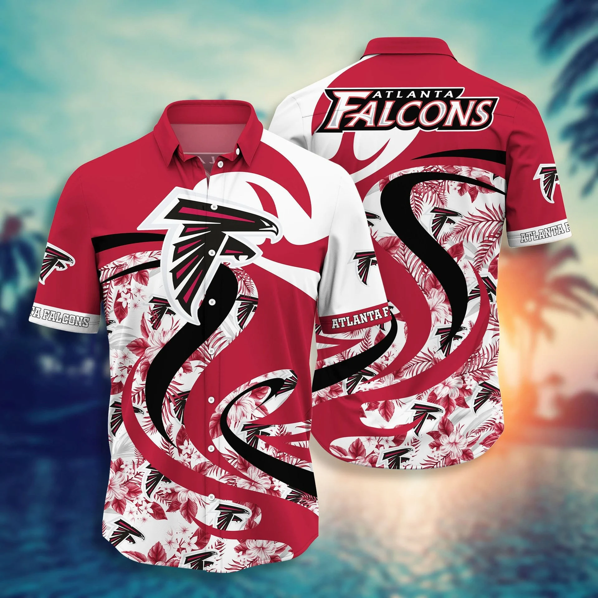 atlanta falcons swirl tropics hawaiian shirt nyntm