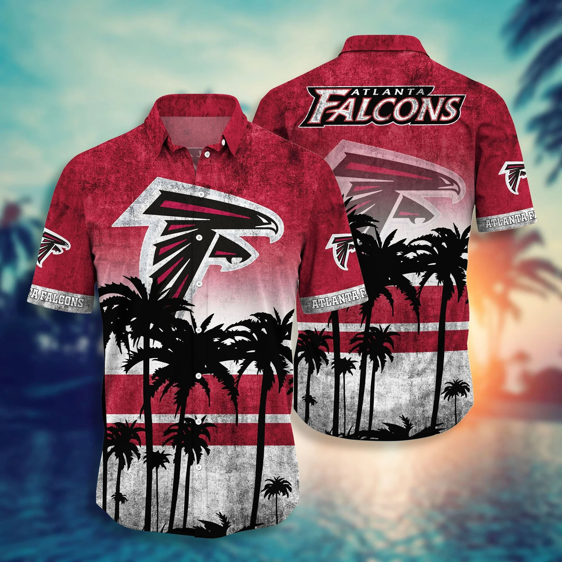 atlanta falcons tropical horizon hawaiian shirt