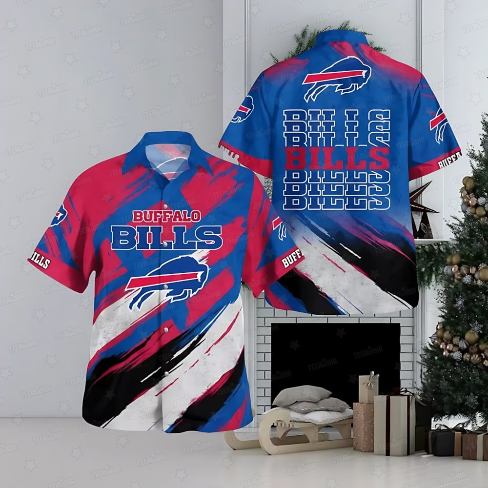 buffalo bills abstract wave hawaiian shirt eby5p