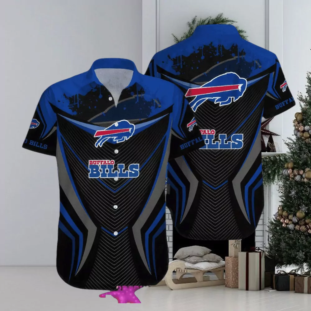 buffalo bills black and blue chevron hawaiian shirt 76ptm