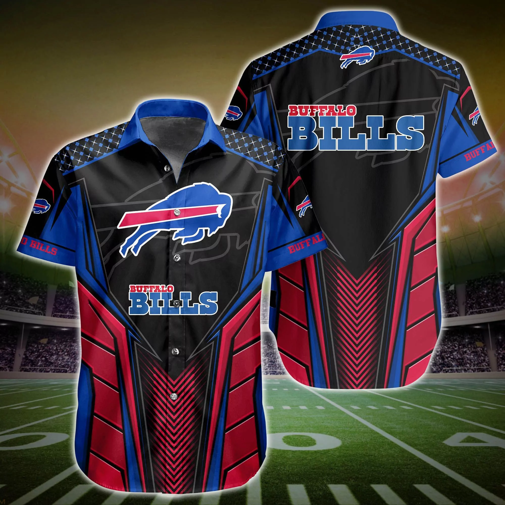 buffalo bills dynamic chevron hawaiian shirt brgju