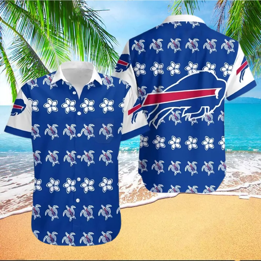 buffalo bills floral turtle hawaiian shirt