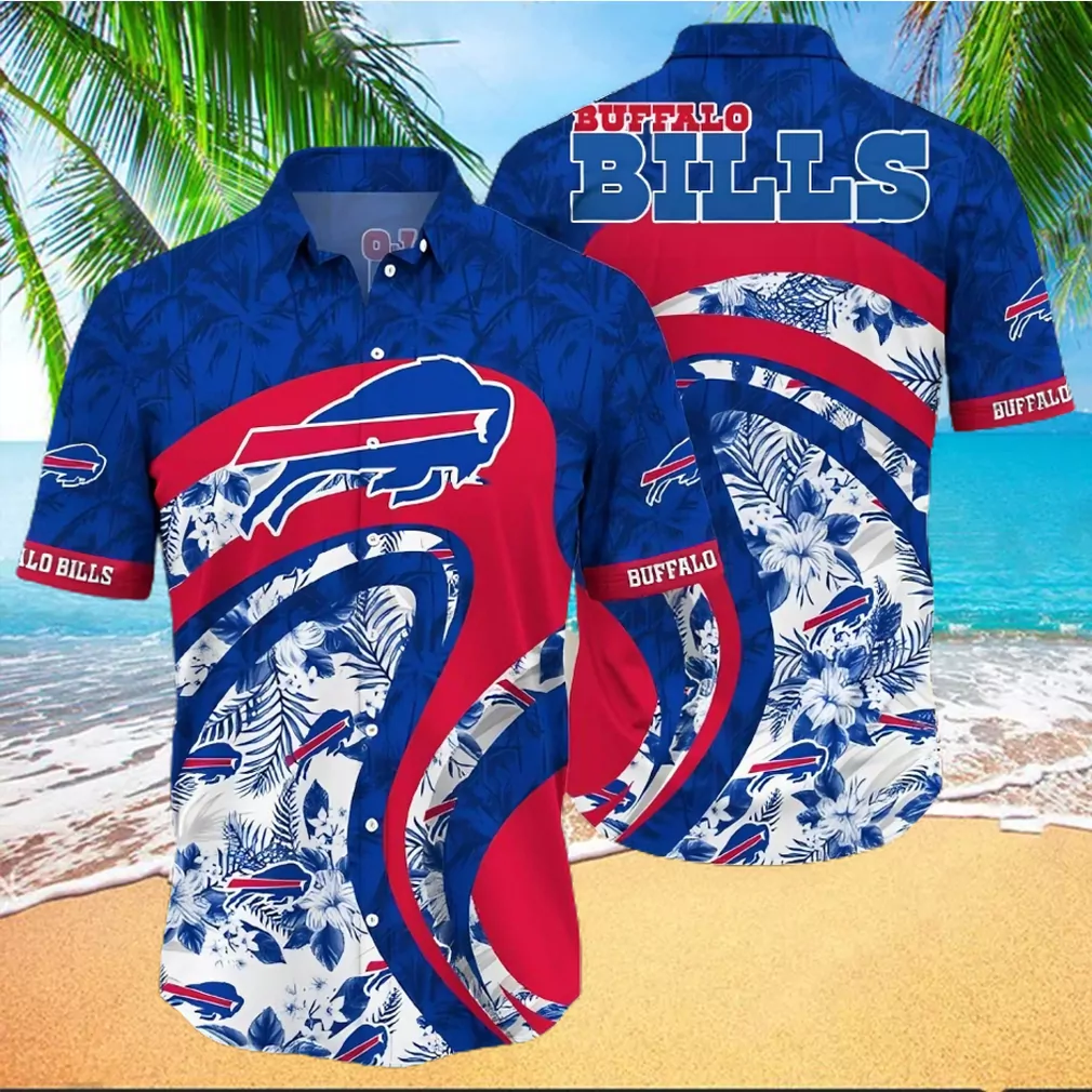 buffalo bills floral wave hawaiian shirt