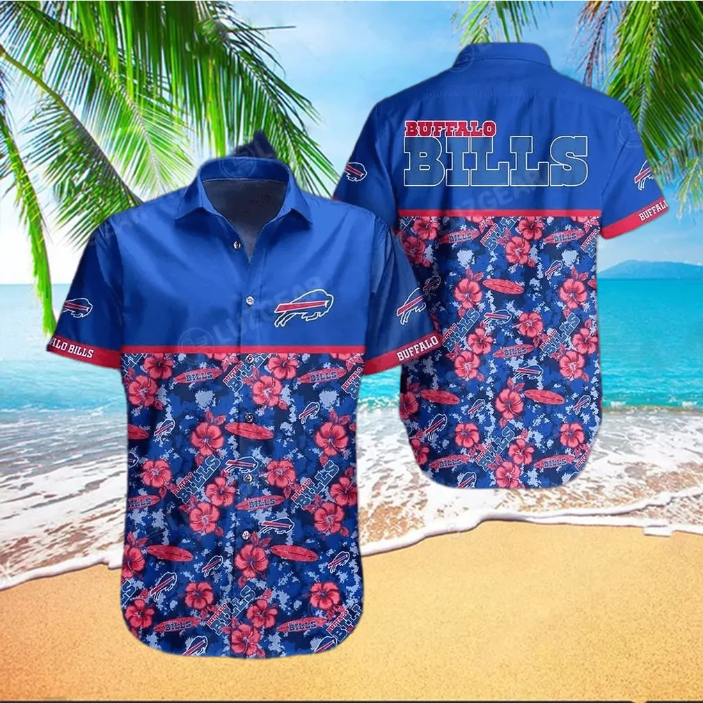 buffalo bills hibiscus bloom hawaiian shirt jt6gw