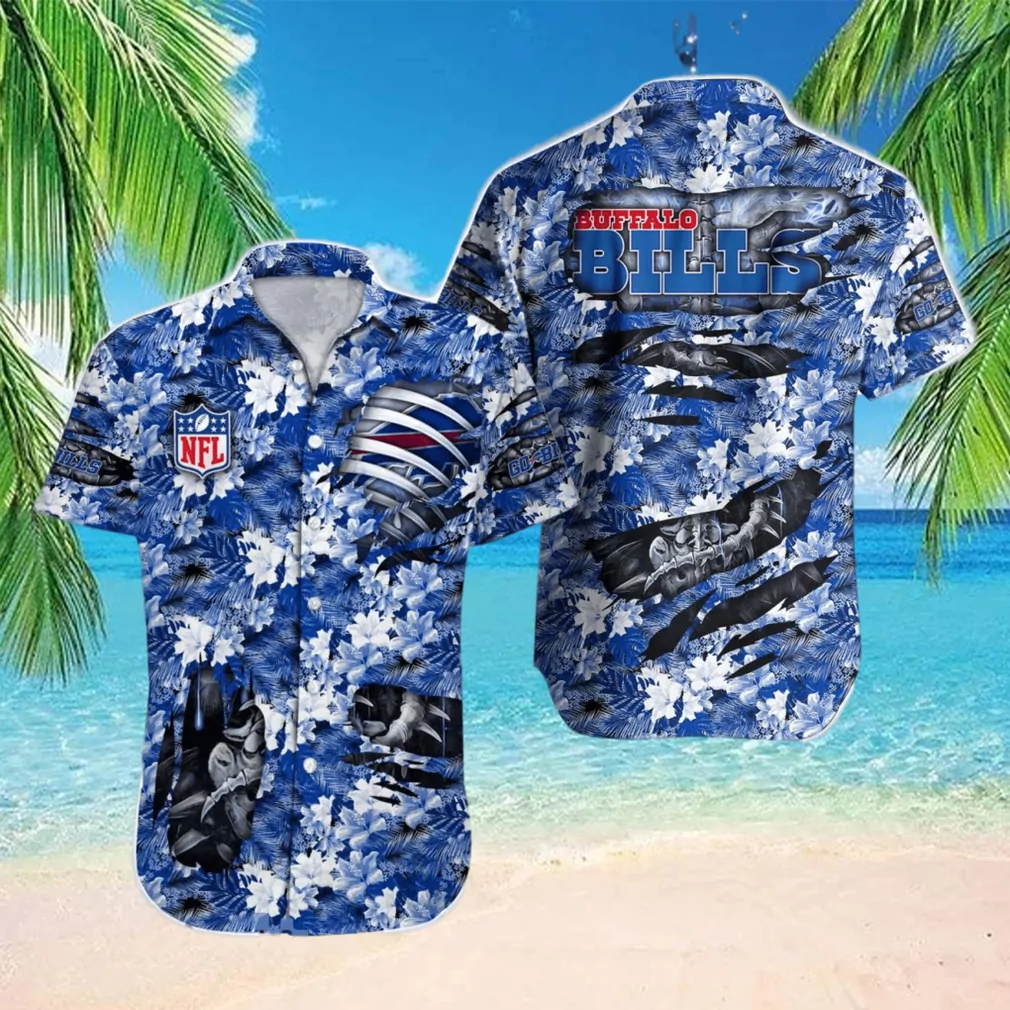 buffalo bills nfl floral blue hawaiian shirt 3r3gw