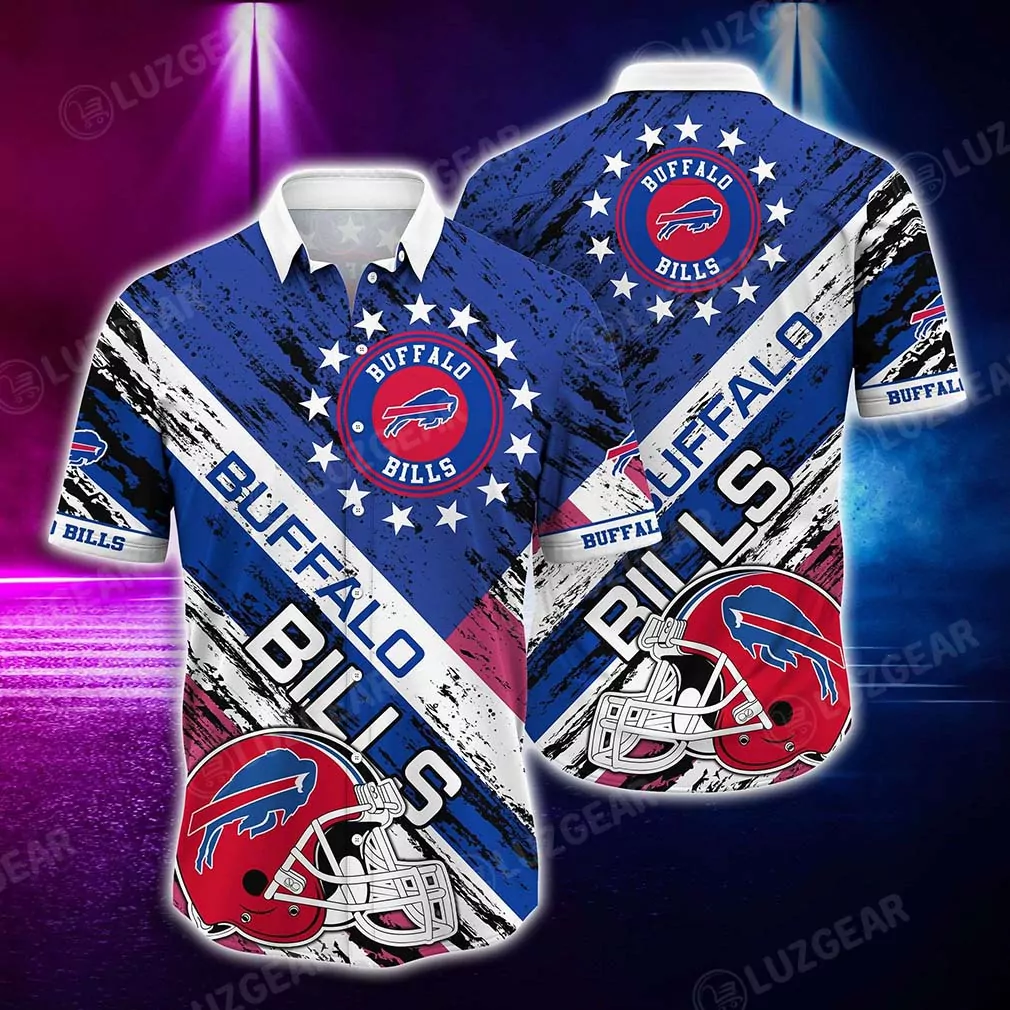 buffalo bills patriotic grunge hawaiian shirt ib81e