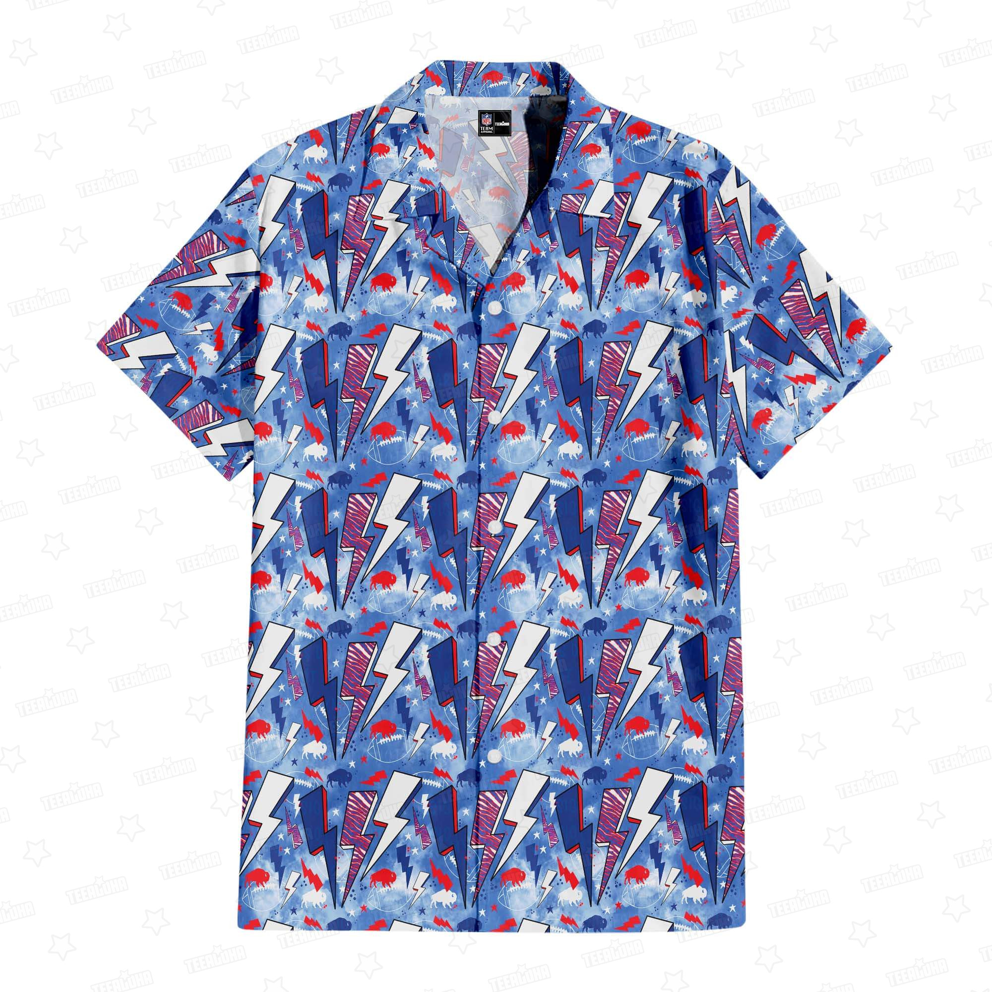 buffalo bills retro bolts hawaiian shirt inr58