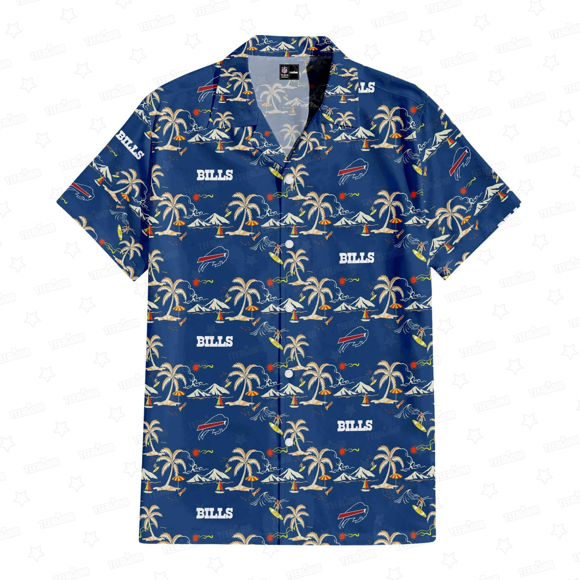 buffalo bills seaside gridiron hawaiian shirt gw6yt