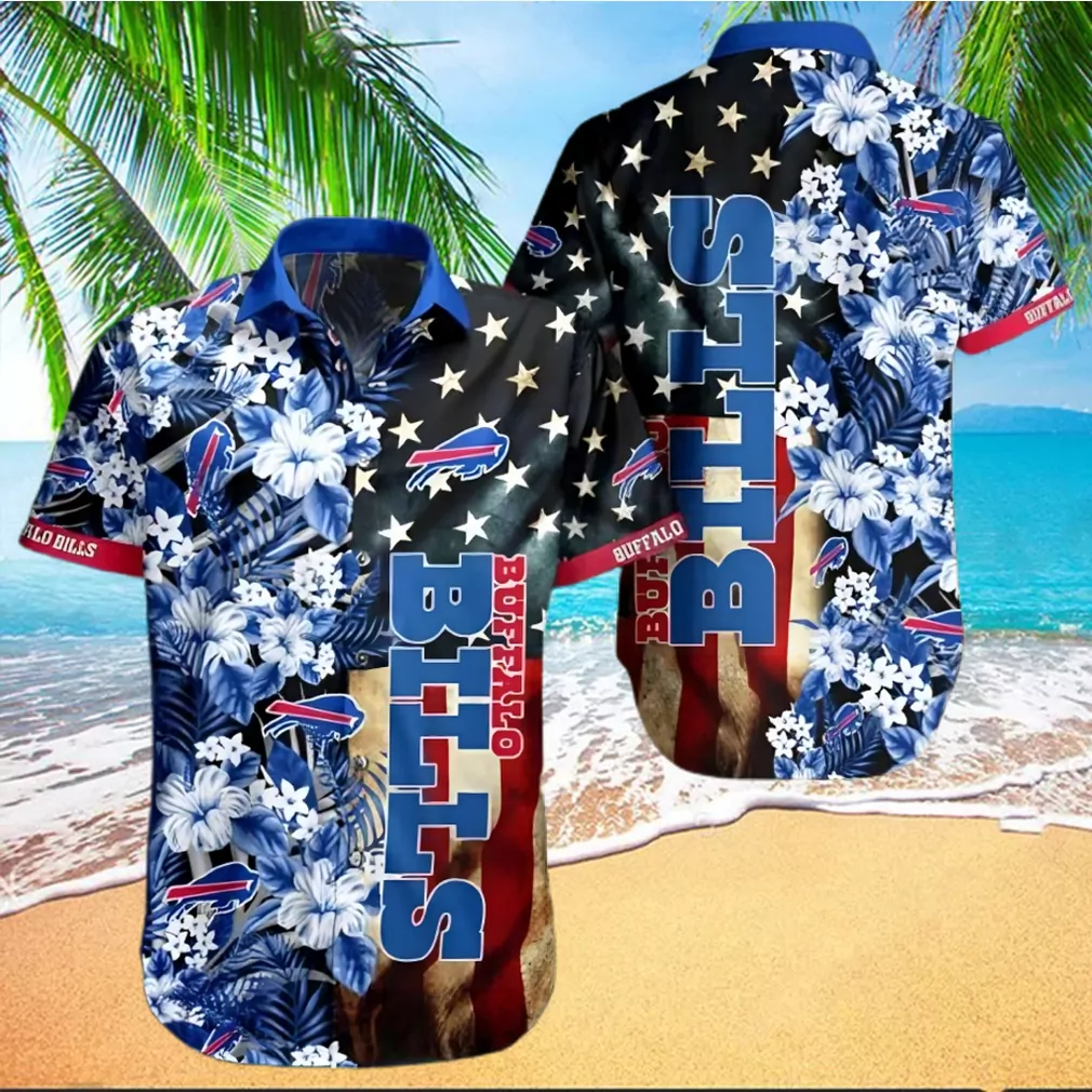 buffalo bills starspangled floral hawaiian shirt 9pji1