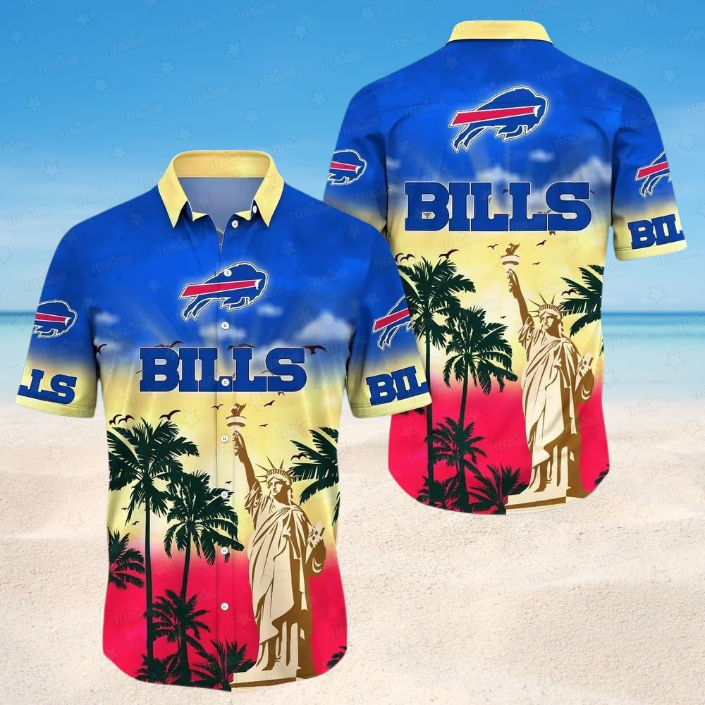 buffalo bills sunset liberty hawaiian shirt 5399i