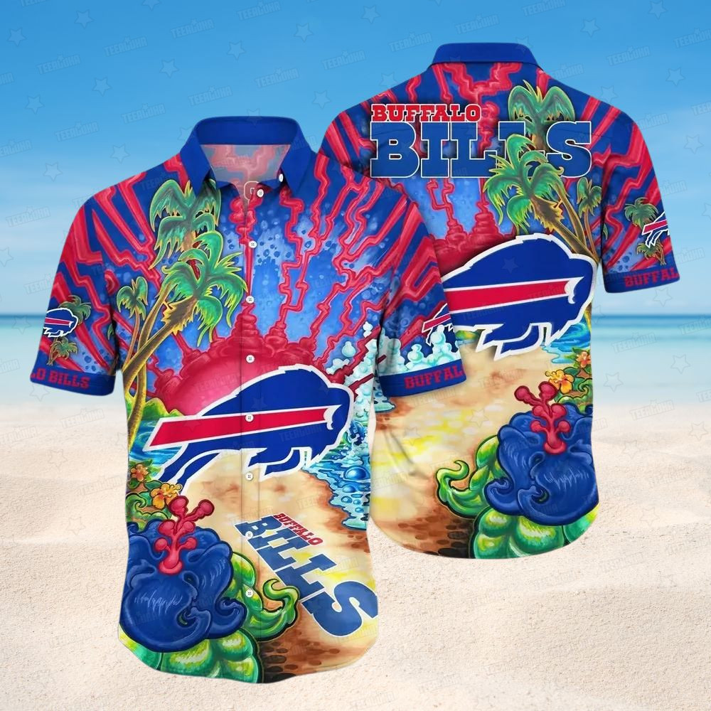 buffalo bills tropical beach hawaiian shirt qd7sg