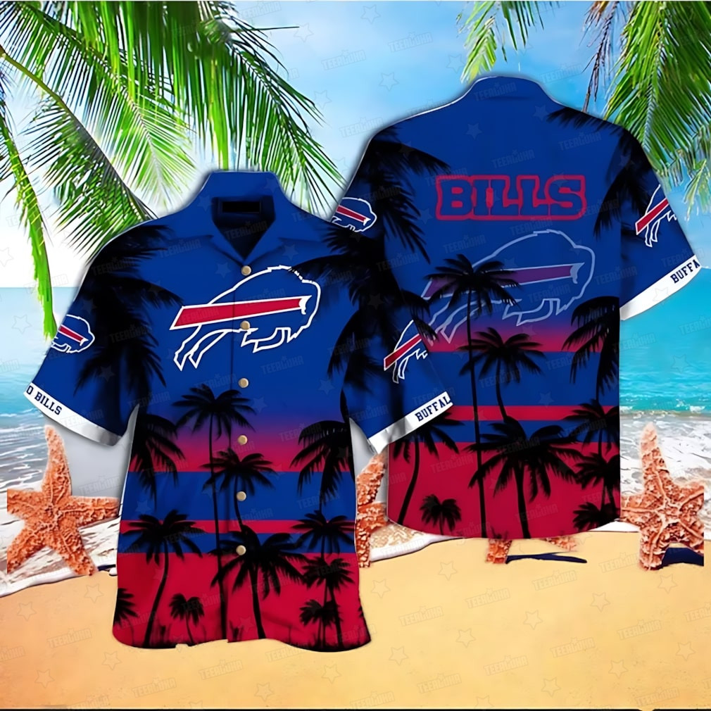 buffalo bills tropical sunset hawaiian shirt twq3p