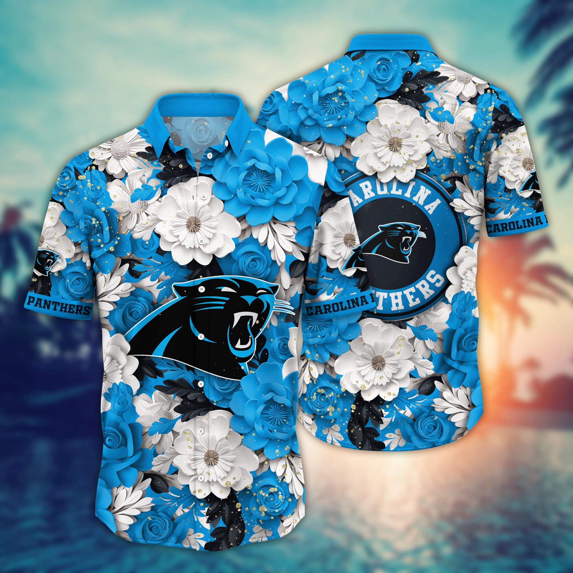 carolina panthers island fury aloha shirt 7dgd5