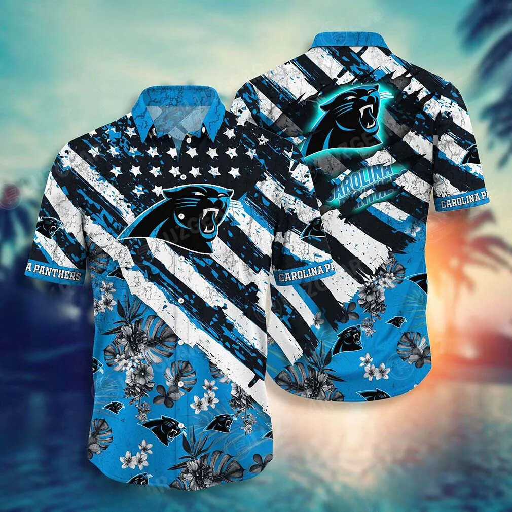 carolina panthers panther pride paradise hawaiian shirt 9dztu