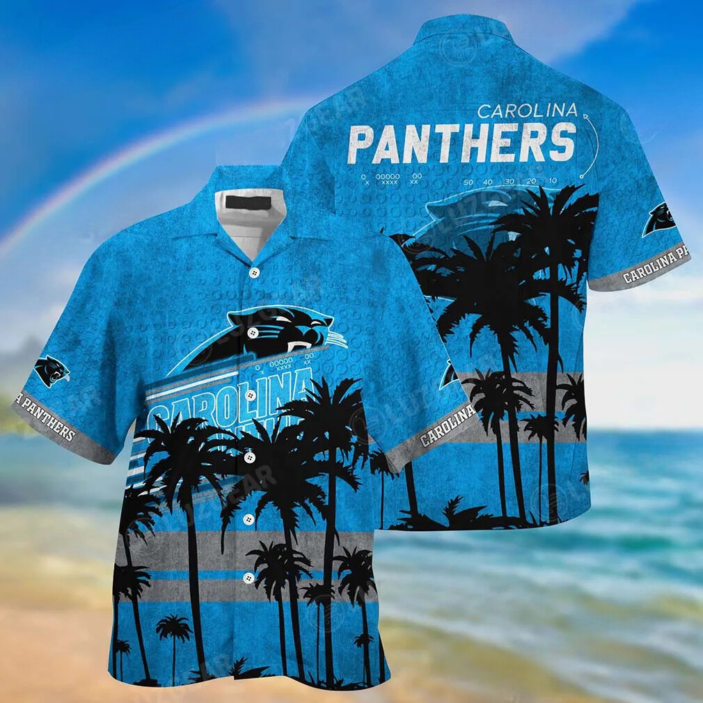 carolina panthers tropical gridiron hawaiian shirt vwem5