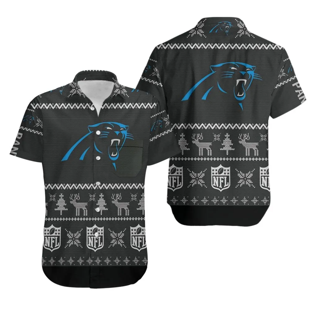 carolina panthers ugly christmas sweater hawaiian shirt 3494c