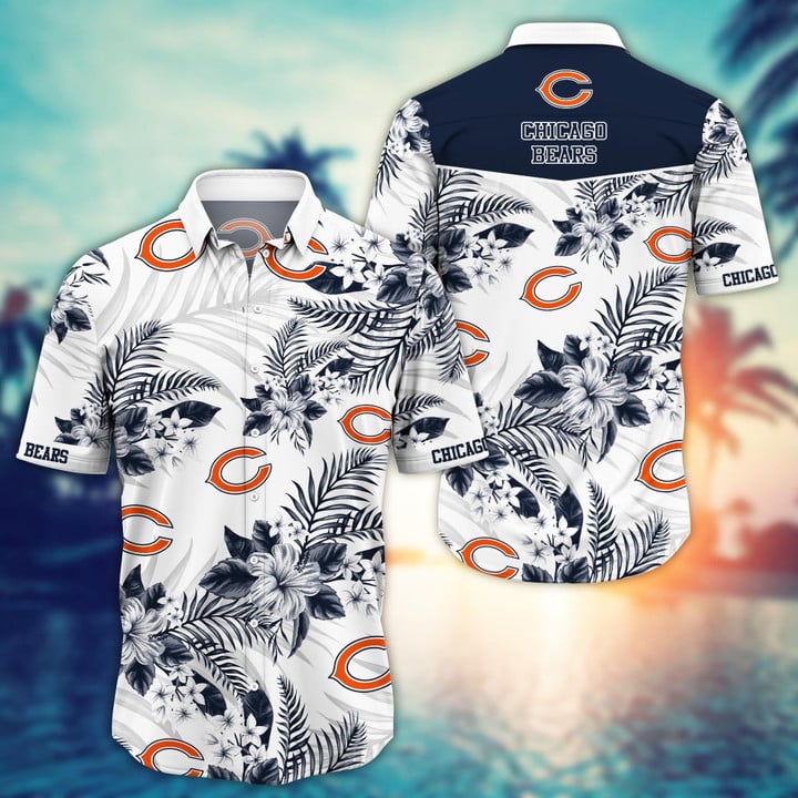 chicago bears classic stripes hawaiian shirt tw3o2