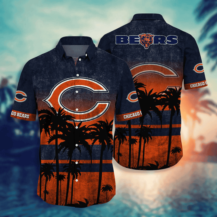 chicago bears custom gridiron hawaiian set 1g1s4