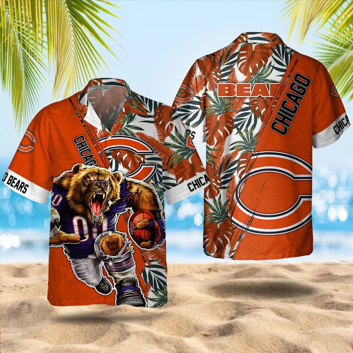 chicago bears jungle roar hawaiian shirt ki2gc