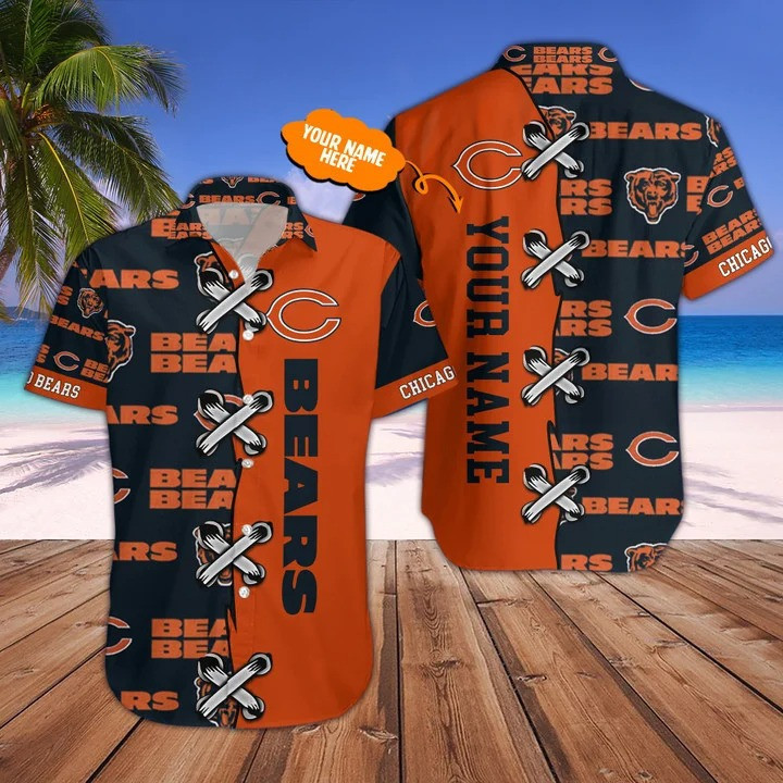 chicago bears laceup custom hawaiian shirt 7lonv