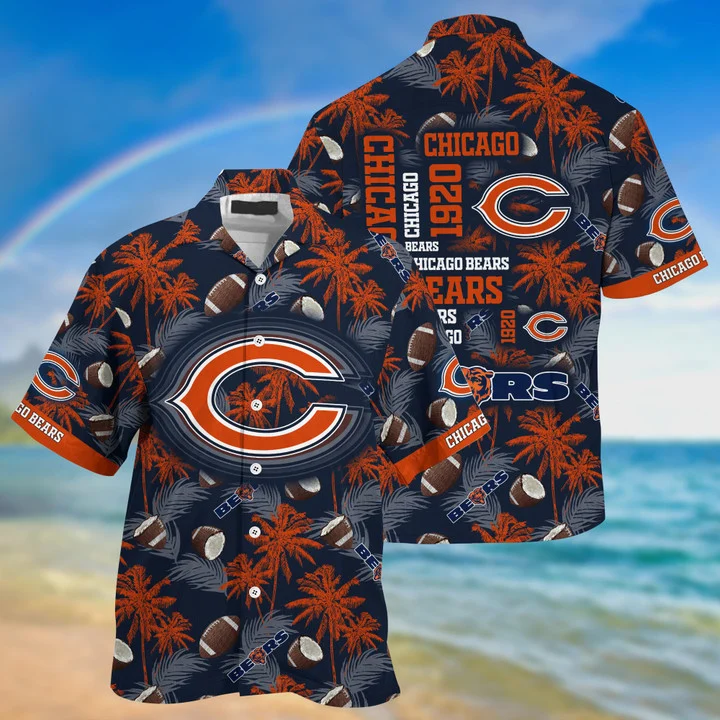 chicago bears palm football paradise hawaiian shirt h7jv7