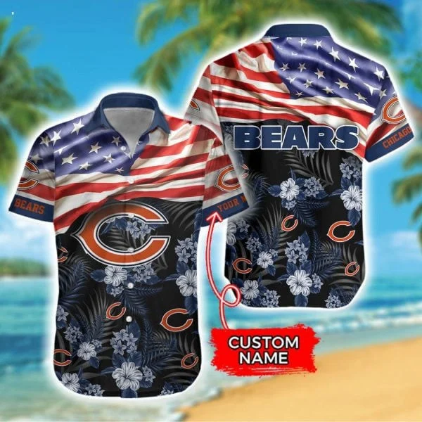 chicago bears stars and stripes hawaiian shirt qa3ij