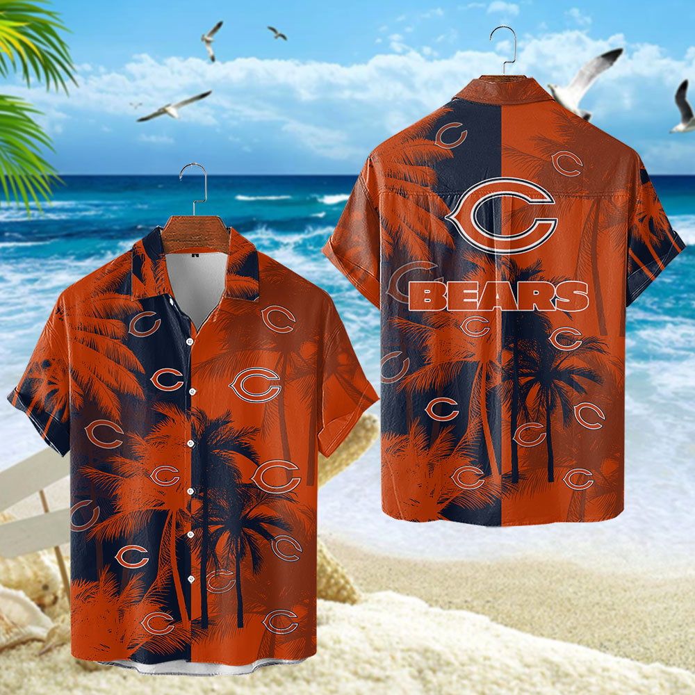 chicago bears tropical sunset hawaiian shirt 1kca1