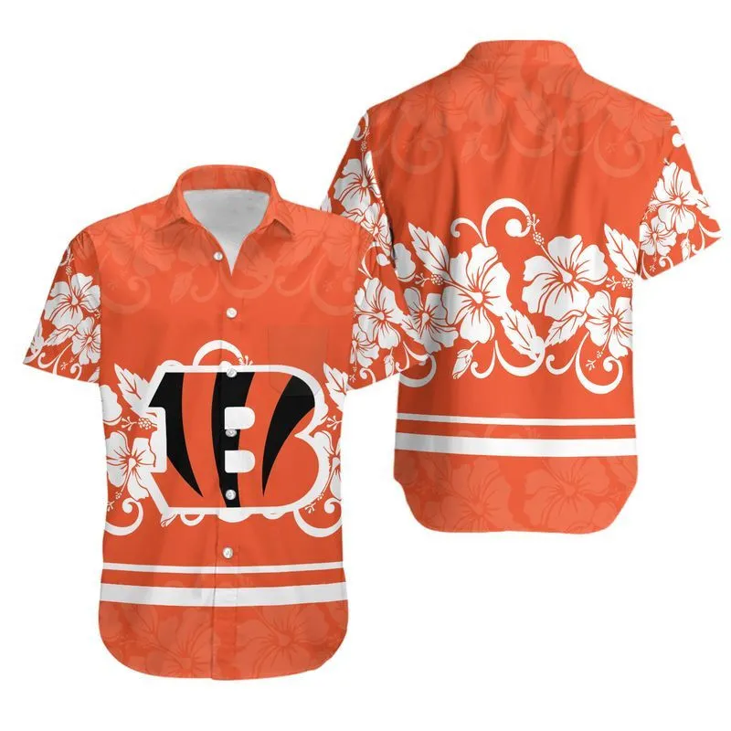 cincinnati bengals classic floral stripe hawaiian shirt zwli3