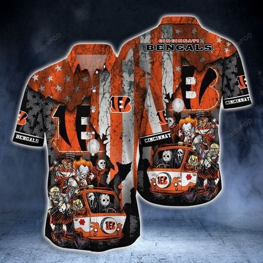 cincinnati bengals haunted ride hawaiian shirt d1kkd