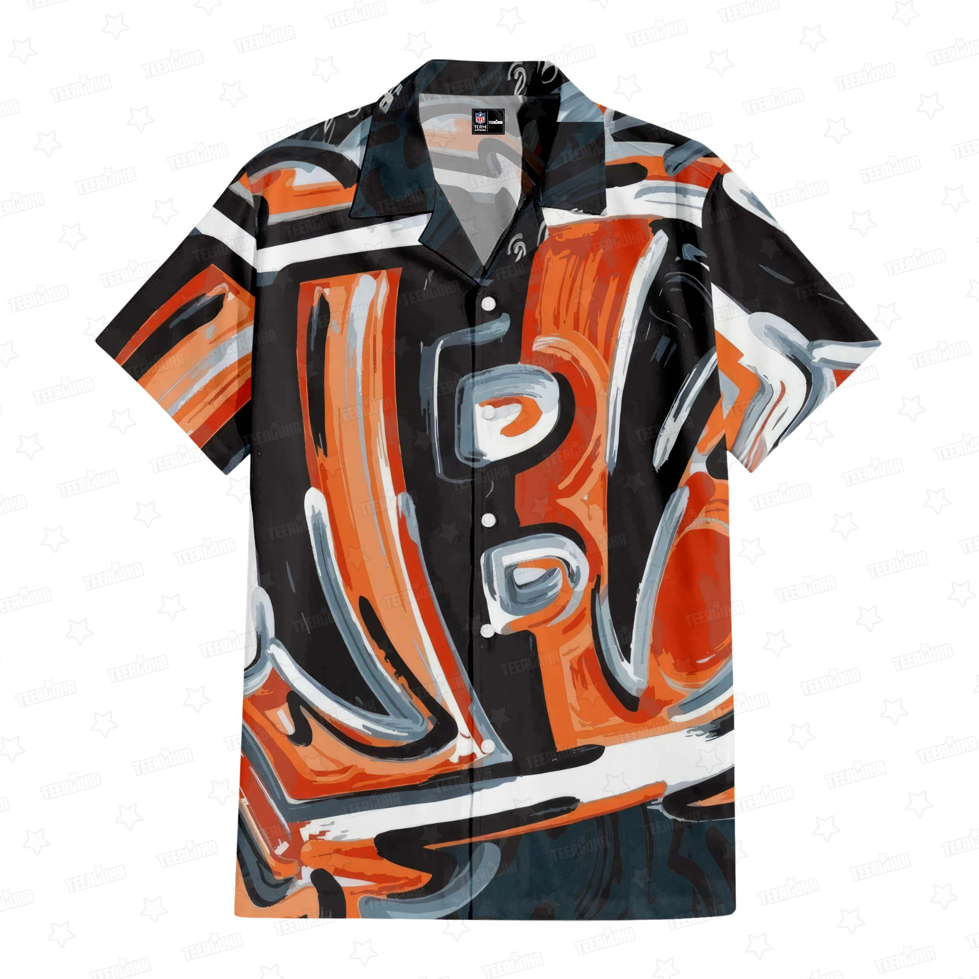 cincinnati bengals oil painting art print hawaiian shirt yvm7f