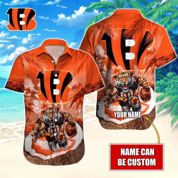 cincinnati bengals roaring sunset custom hawaiian shirt niy6k