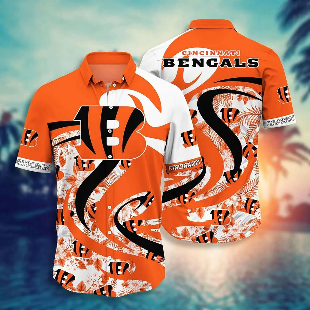 cincinnati bengals swirling wave hawaiian shirt 87cmt