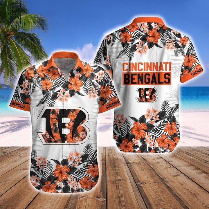 cincinnati bengals tropical bloom hawaiian shirt smo76