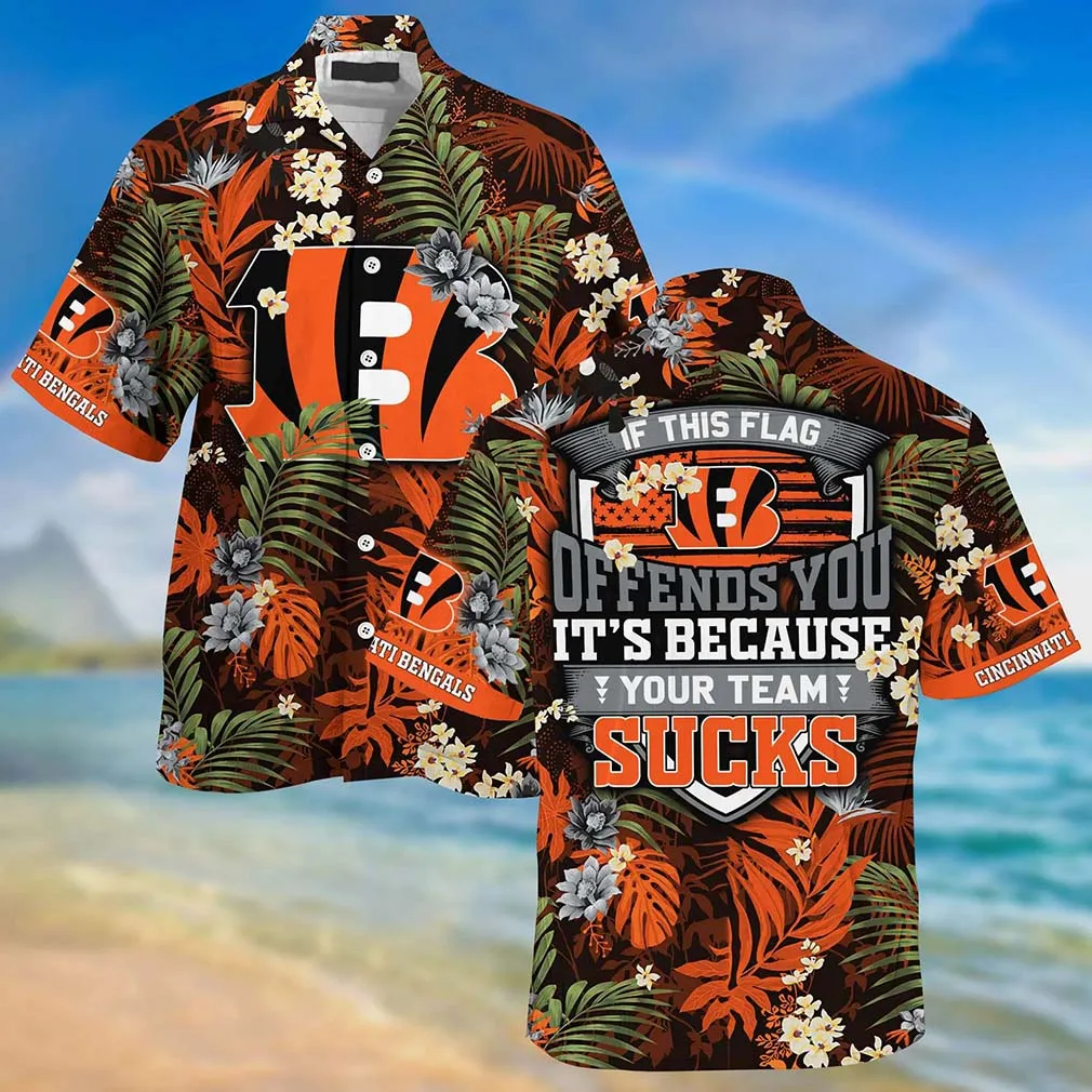 cincinnati bengals tropical rivalry hawaiian shirt 6ijmp