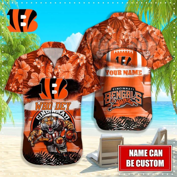 cincinnati bengals who dey tropical custom hawaiian shirt