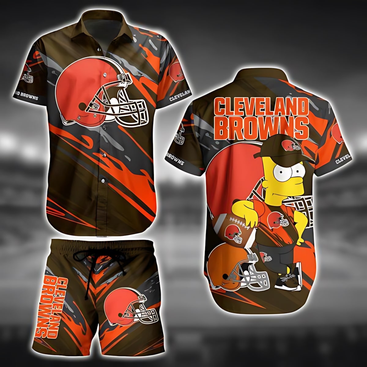 cleveland browns cartoon blitz hawaiian shirt ggz2u