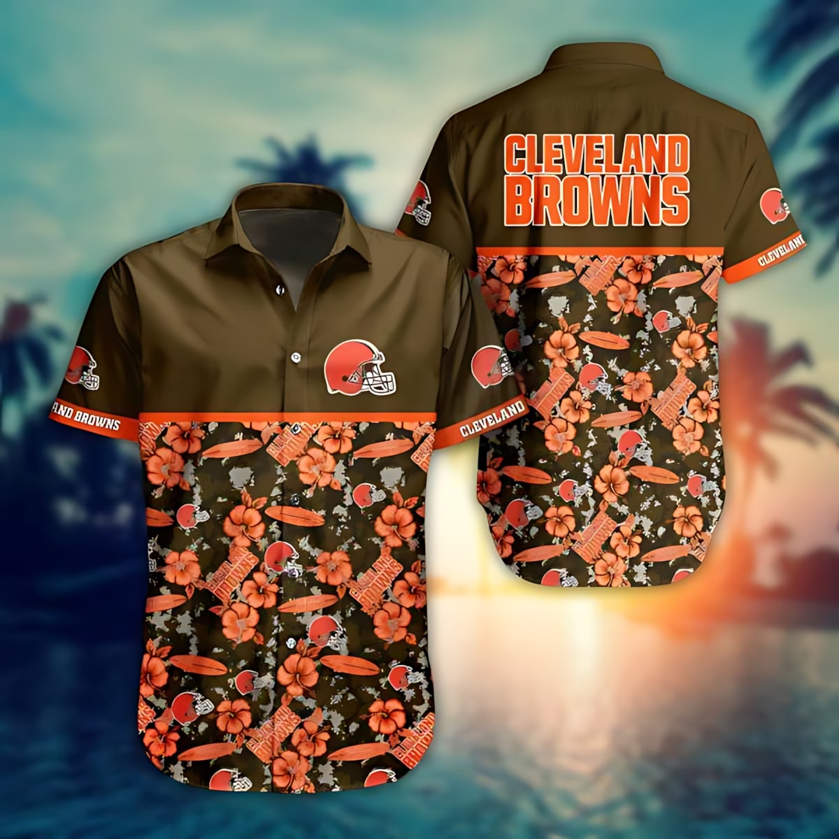 cleveland browns floral blitz hawaiian shirt b4iya