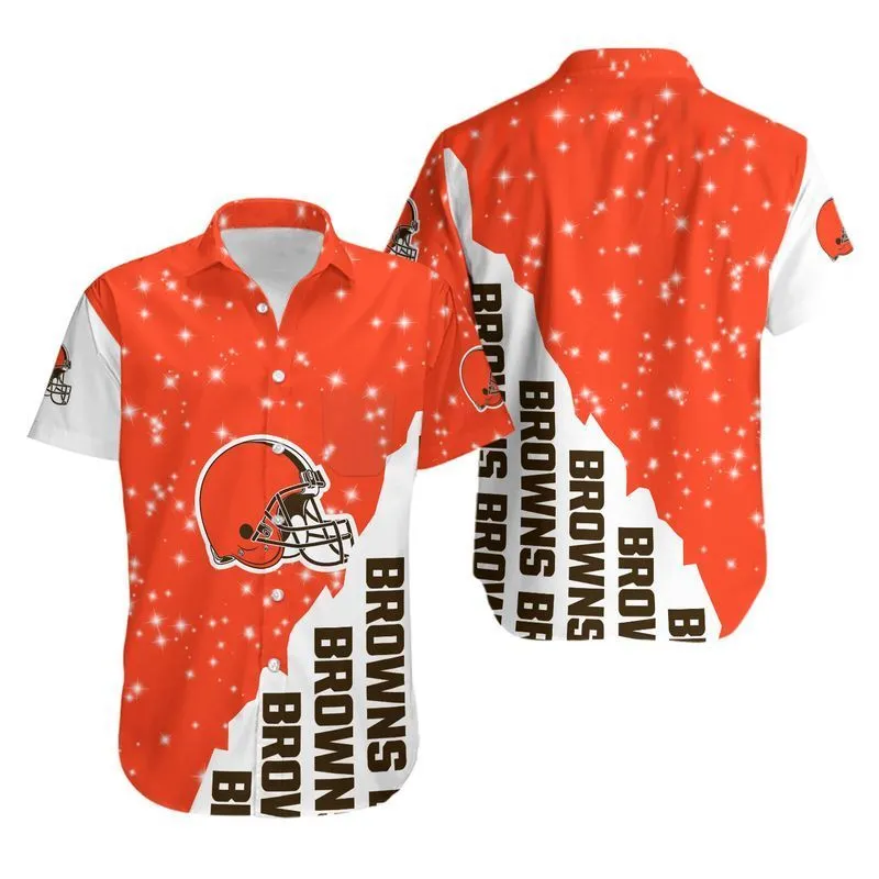 cleveland browns starry night hawaiian shirt