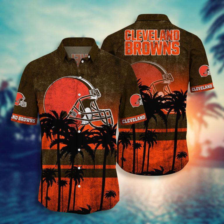 cleveland browns sunset palms hawaiian shirt d8yp9