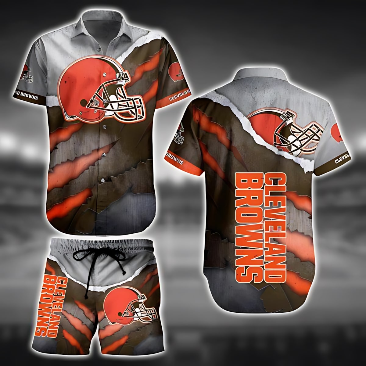 cleveland browns torn turf hawaiian shirt 1ut9m