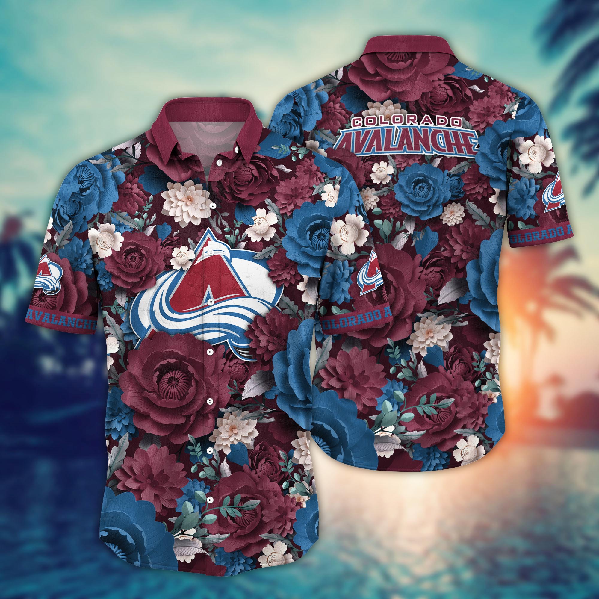 colorado avalanche garden bloom hawaiian shirt p5hca