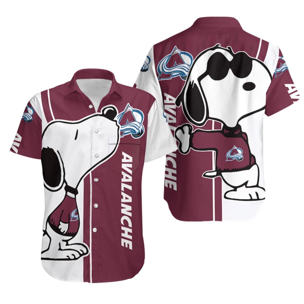 colorado avalanche snoopy chill hawaiian shirt u8w72